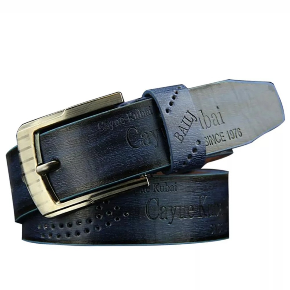 Men's blue belt faux leather